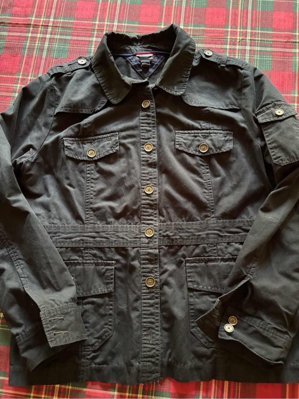 Tommy Hilfiger Black Military Field Jacket